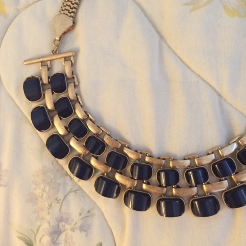 Francesca’s Navy & Gold Necklace